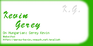 kevin gerey business card